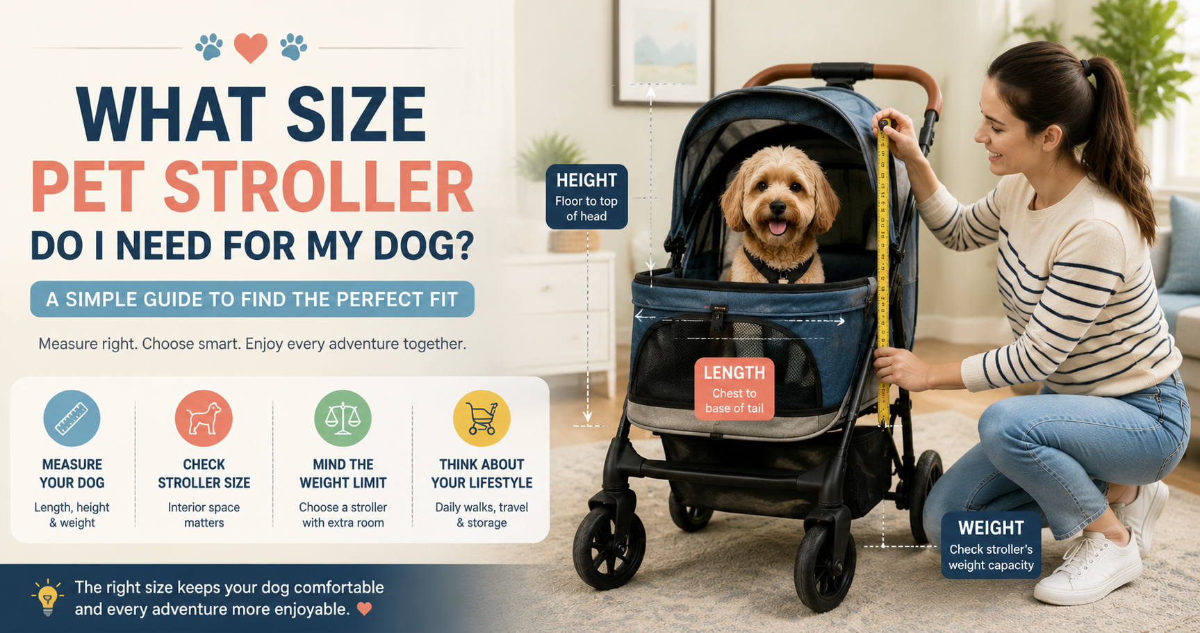What Size Pet Stroller Do I Need for My Dog?