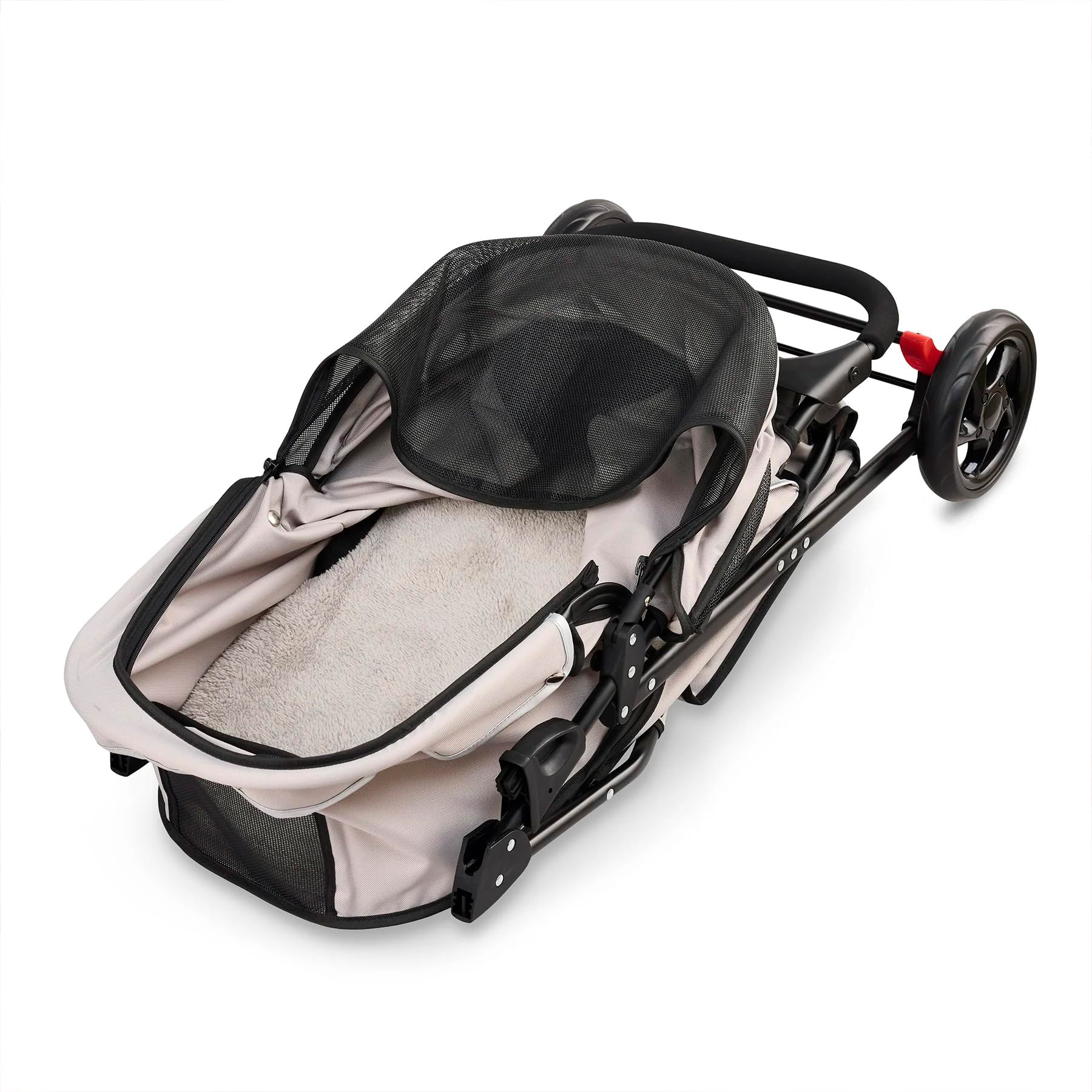 Small Dog and Cat Stroller with Breathable Mesh Foldable Design