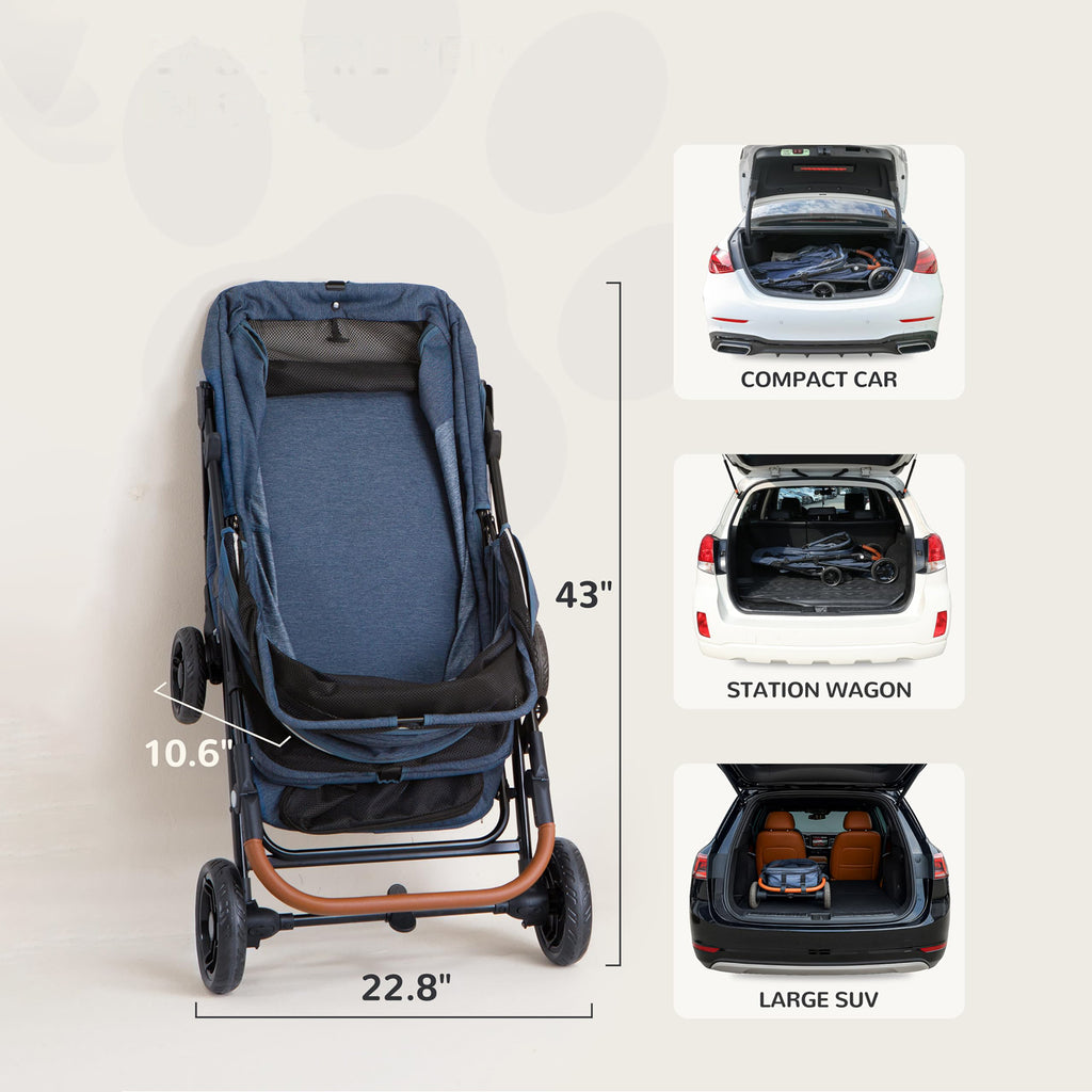 Extra Large Dog Stroller for Medium and Large Dogs Up to 132lbs
