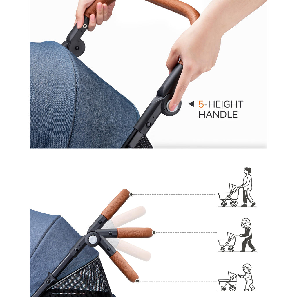 Extra Large Dog Stroller for Medium and Large Dogs Up to 132lbs