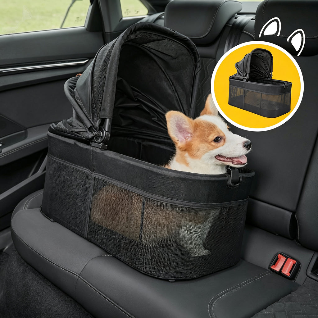 3 in 1 Pet Stroller with Removable Carrier for Small Dogs and Cats